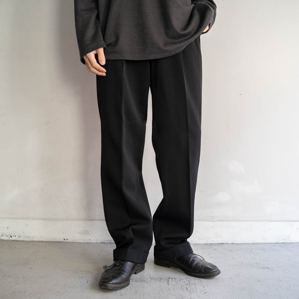 1980s Japan vintage 1 tuck black slacks