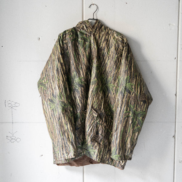 around 1990s real tree camouflage PVC parka