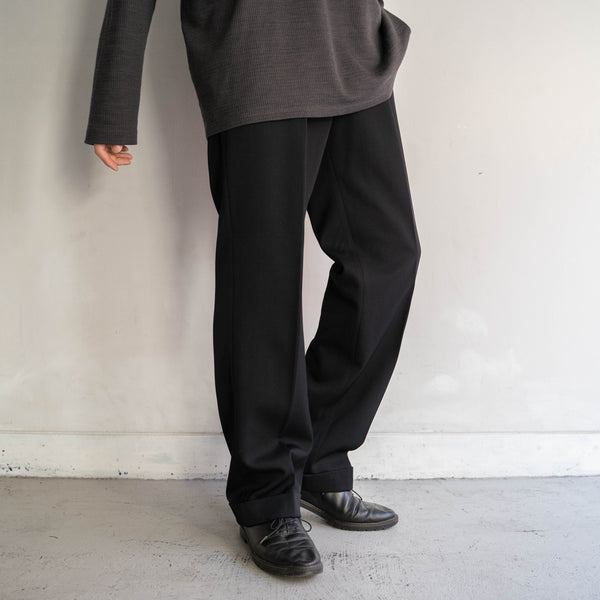 1980s Japan vintage 1 tuck black slacks