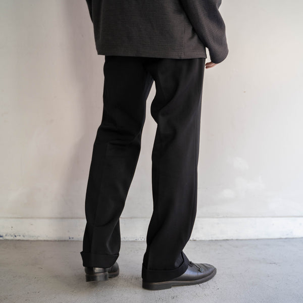 1980s Japan vintage 1 tuck black slacks