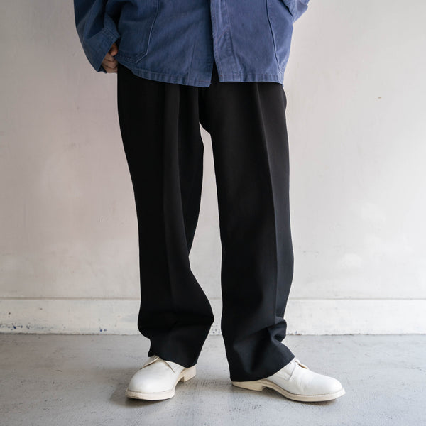1980s Japan vintage 1 tuck black slacks