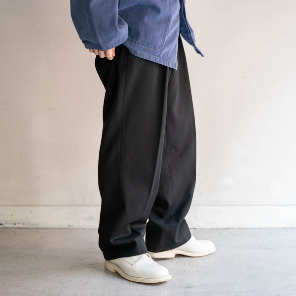 1980s Japan vintage 1 tuck black slacks