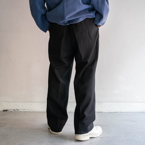 1980s Japan vintage 1 tuck black slacks