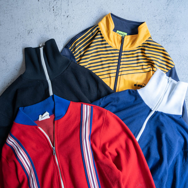 1970s Europe navy × white track jacket