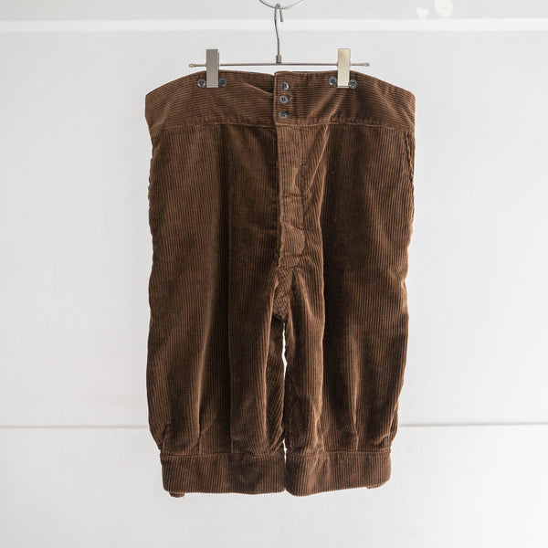 around 1970s France brown corduroy half pants 'mint condition'