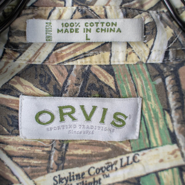 2000s 'ORVIS' real tree camouflage big shirt