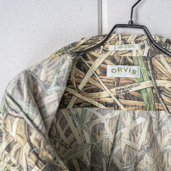 2000s 'ORVIS' real tree camouflage big shirt