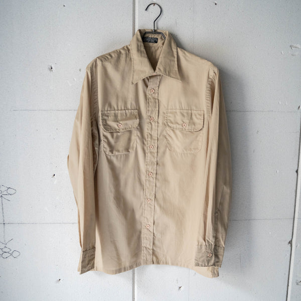 around1980s U.S military? cotton × poly long sleeve shirt