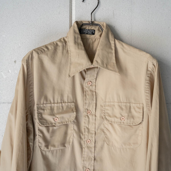 around1980s U.S military? cotton × poly long sleeve shirt