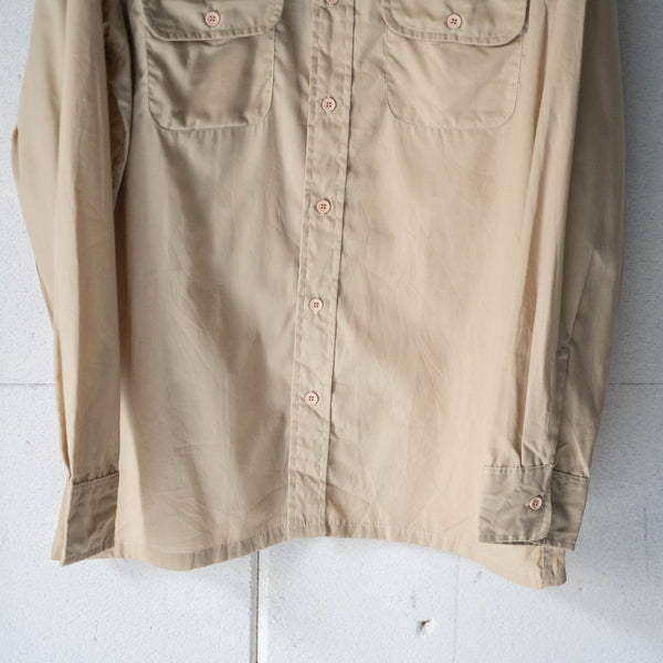 around1980s U.S military? cotton × poly long sleeve shirt