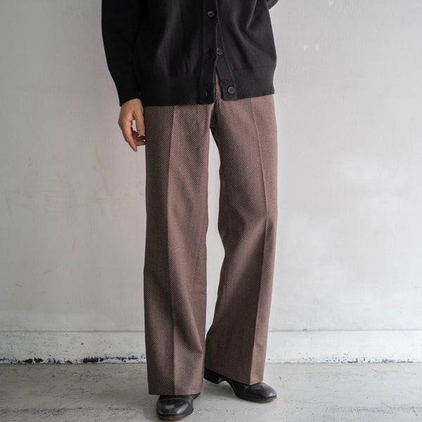 1990s Japan brown based flare slacks