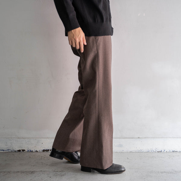 1990s Japan brown based flare slacks
