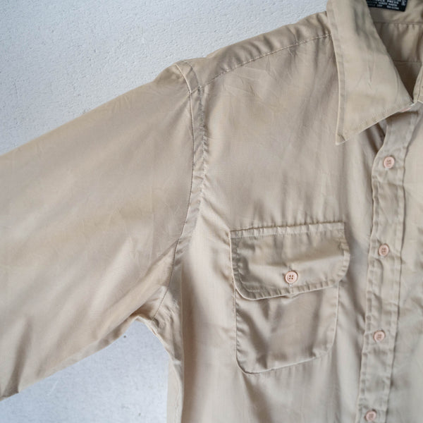 around1980s U.S military? cotton × poly long sleeve shirt