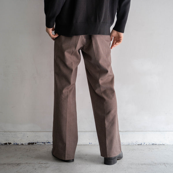 1990s Japan brown based flare slacks