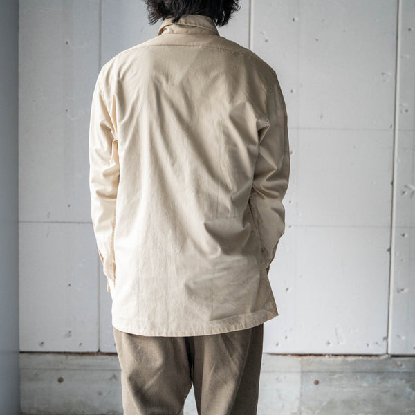 around1980s U.S military? cotton × poly long sleeve shirt