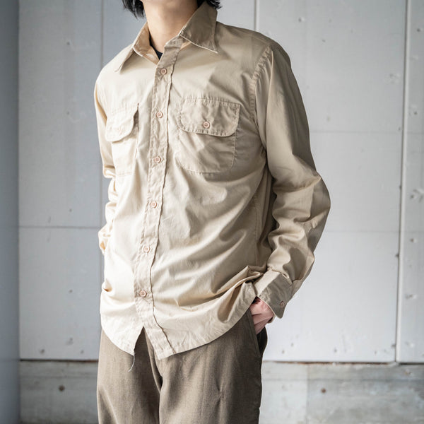 around1980s U.S military? cotton × poly long sleeve shirt