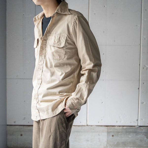 around1980s U.S military? cotton × poly long sleeve shirt