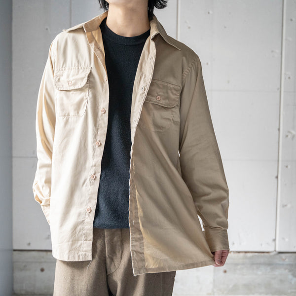 around1980s U.S military? cotton × poly long sleeve shirt