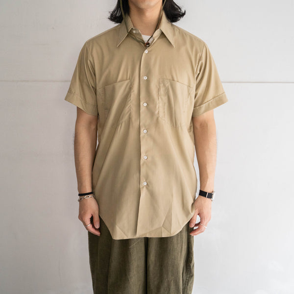 1970s USA beige color short sleeve shirt 'union made'