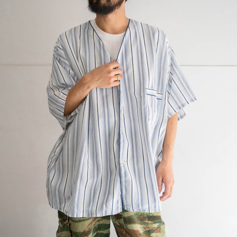1980-90s USA? short sleeve stripe pajama shirt