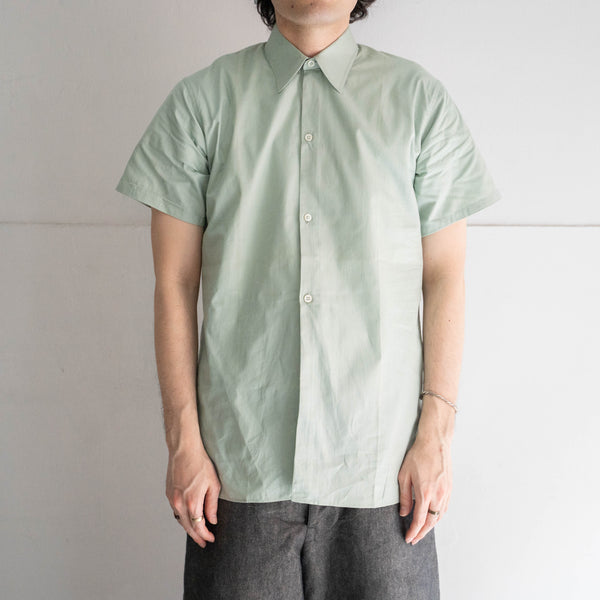 around 1960s France mint green short sleeve shirt 'dead stock'