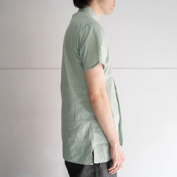 around 1960s France mint green short sleeve shirt 'dead stock'