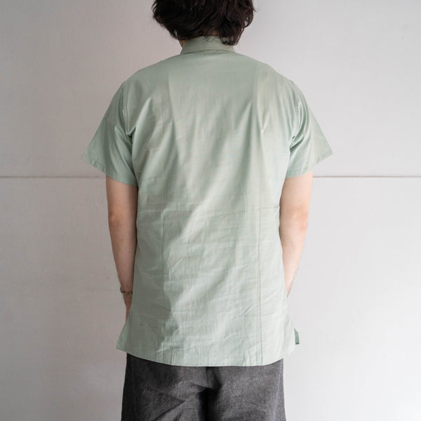 around 1960s France mint green short sleeve shirt 'dead stock'