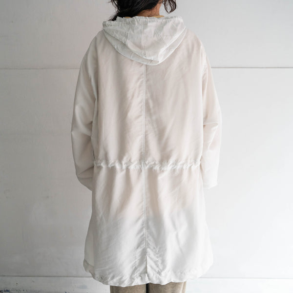 2000s Dutch military smoky white color snow parka -pocket remake-