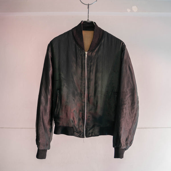 1950-60s Germany black satin souvenir jacket