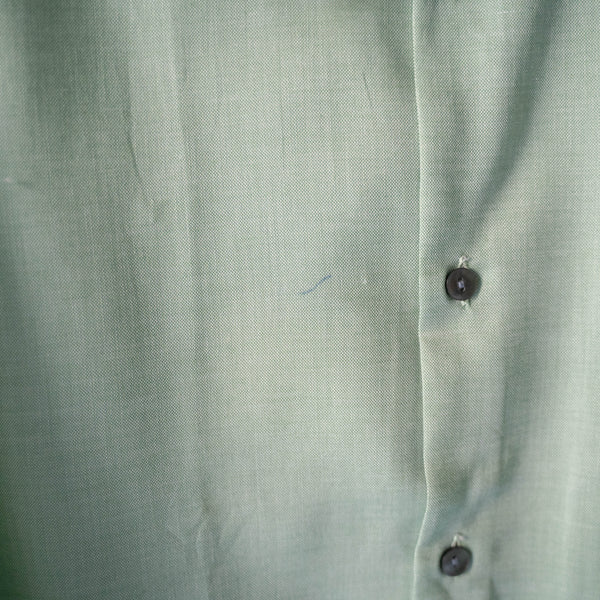 around1970s Germany light green big collar shirt "dead stock"