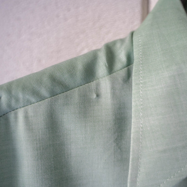 around1970s Germany light green big collar shirt "dead stock"