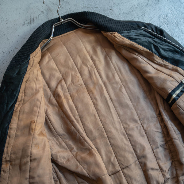 1950-60s Germany black satin souvenir jacket