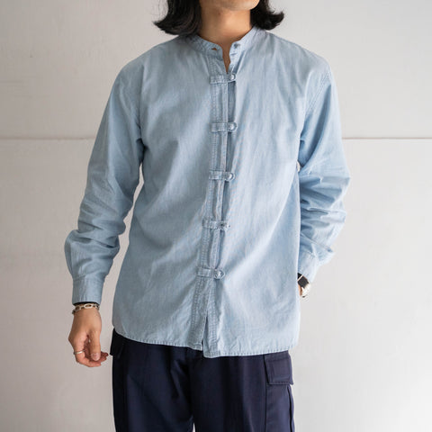 1990-00s light blue cotton china shirt