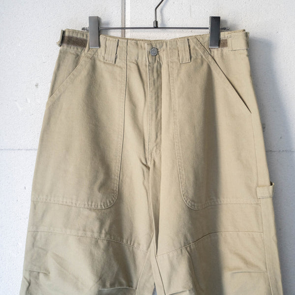 around2000s 'HERE &THERE' baggy wide work pants -khaki- "dead stock"