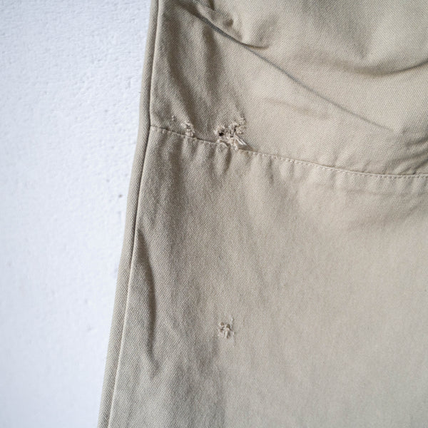 around2000s 'HERE &THERE' baggy wide work pants -khaki- "dead stock"