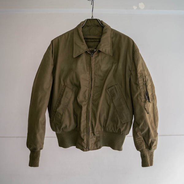 1970-90s US military beige tankers jacket 'Large Short'