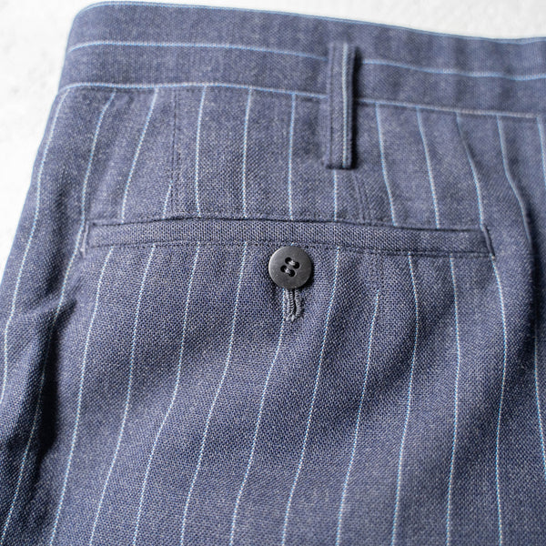 around 1970s japan vintage navy color striped wool slacks