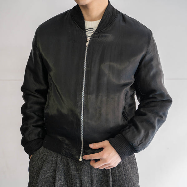 1950-60s Germany black satin souvenir jacket