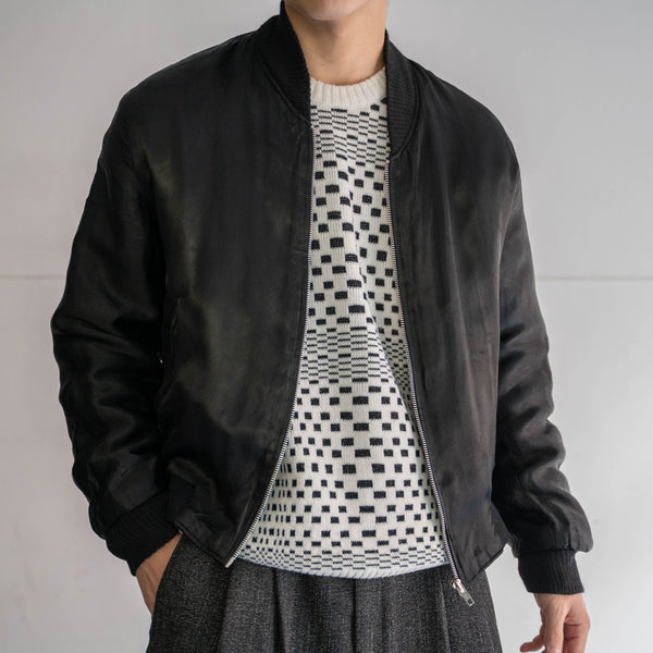 1950-60s Germany black satin souvenir jacket