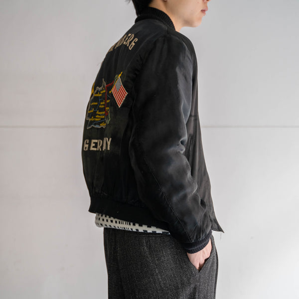 1950-60s Germany black satin souvenir jacket