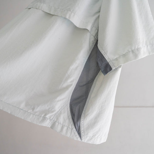 around2000s light gray color fishing short sleeve shirt 'remake'