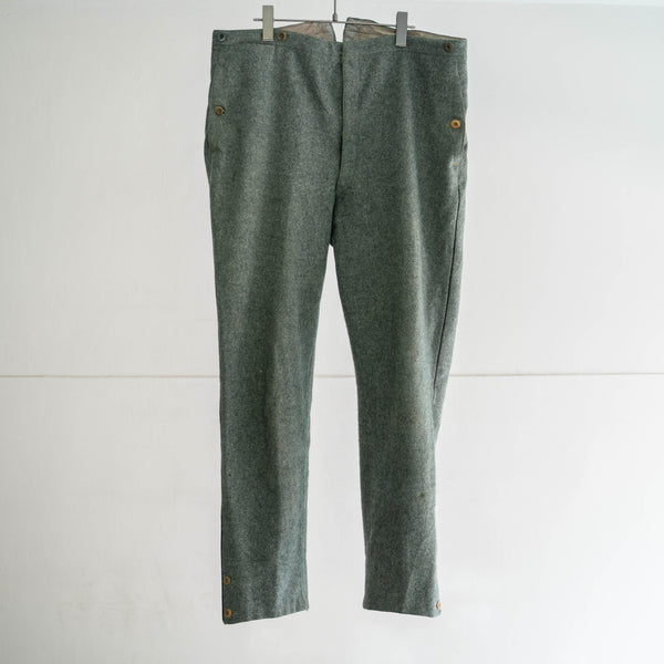 1940-50s Swiss military side line wool pants 'early model' 'dead stock'