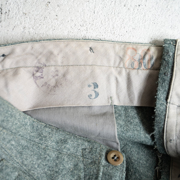 1940-50s Swiss military side line wool pants 'early model' 'dead stock'