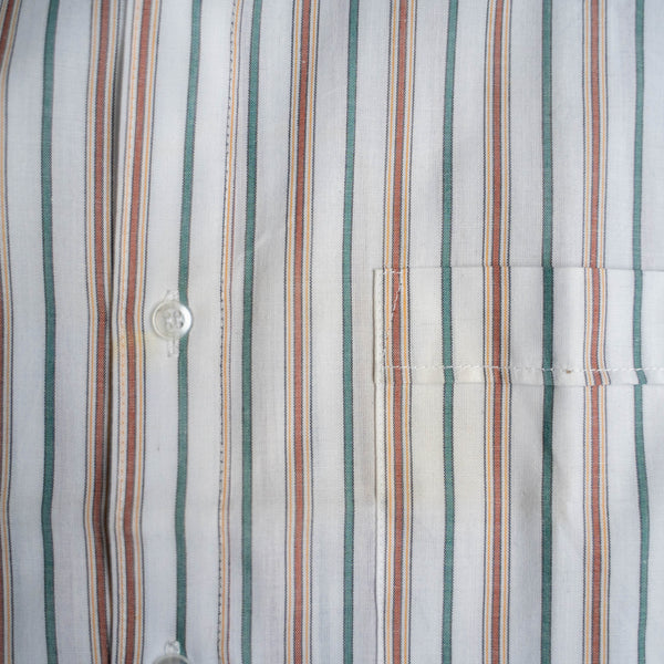 around 1980s Germany multi color stripe shirt "dead stock"