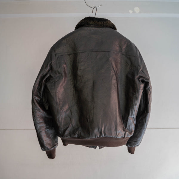 1970s L.L.Bean brown G-1 leather flight jacket