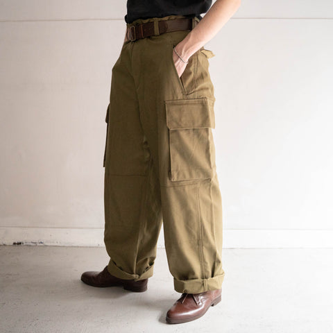 1940-50s French military m47 pants -35- 'dead stock'