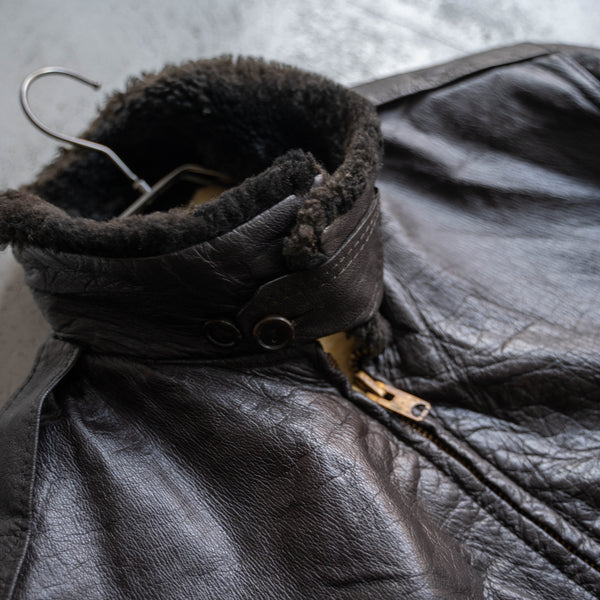 1970s L.L.Bean brown G-1 leather flight jacket