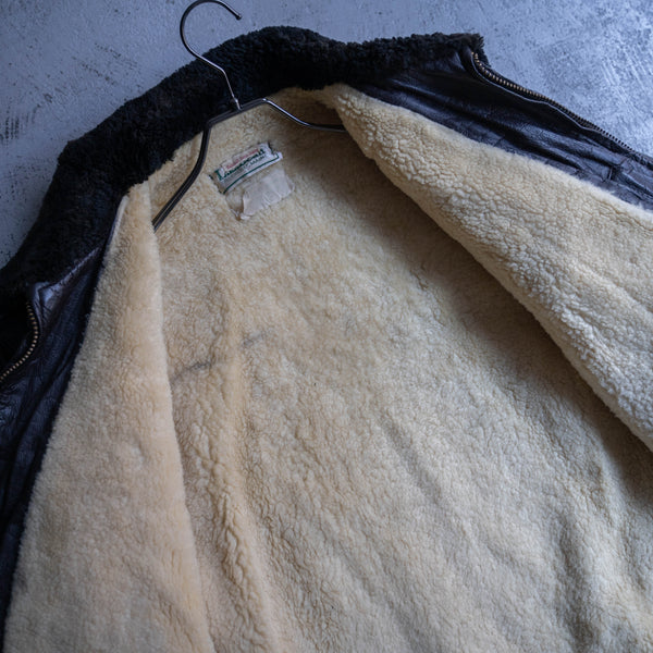 1970s L.L.Bean brown G-1 leather flight jacket