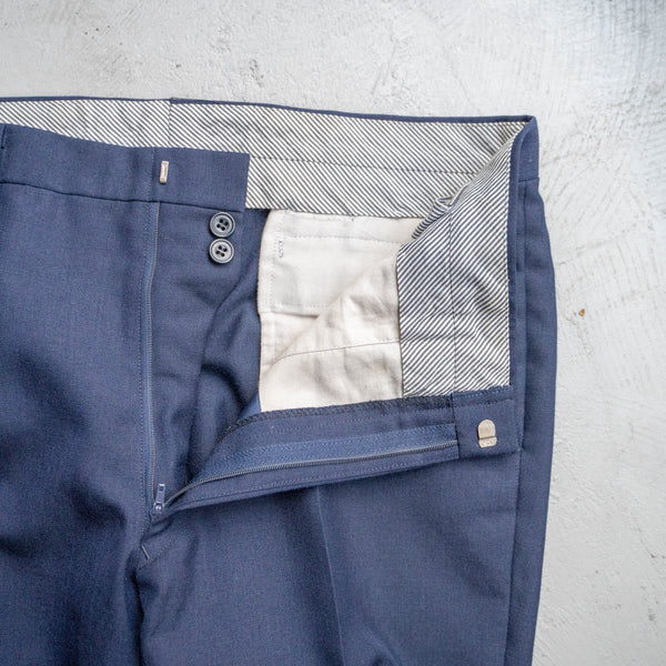 around 1980s Japan vintage navy color wool slacks -mohair blend fabric-