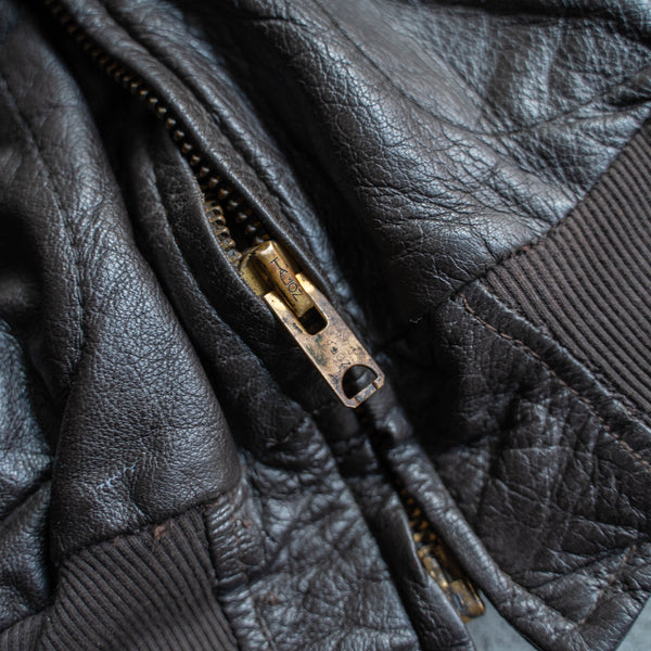 1970s L.L.Bean brown G-1 leather flight jacket